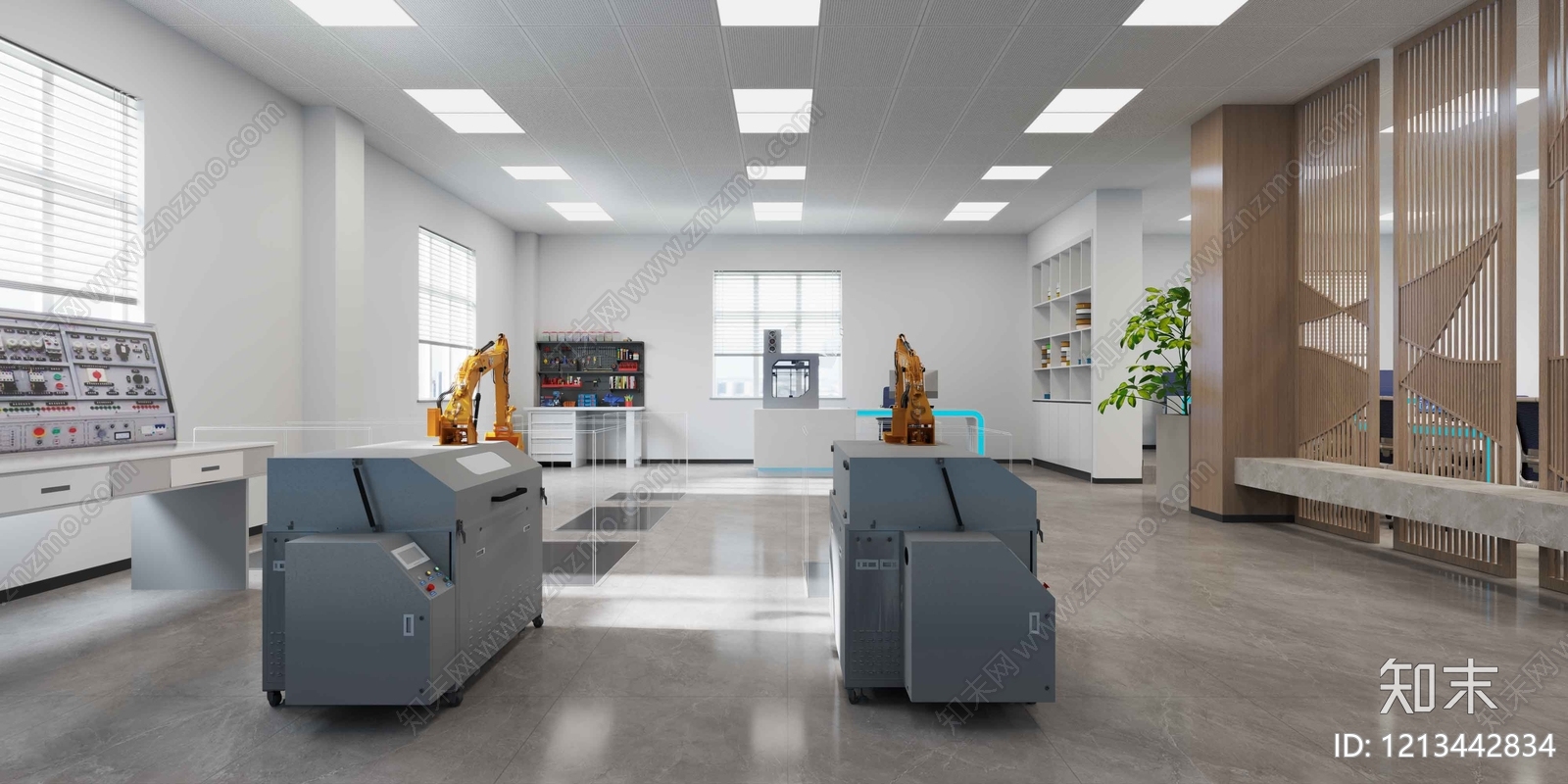 现代简约实验室3D模型下载【ID:1213442834】
