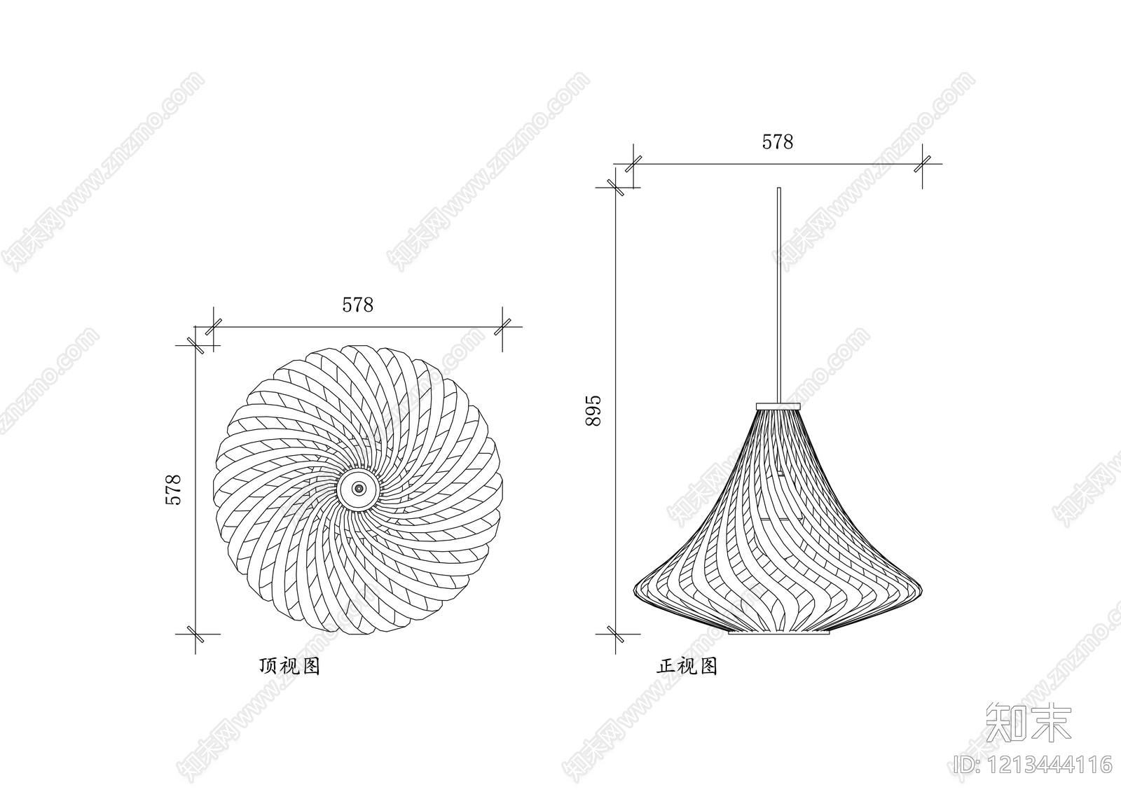 现代灯具图库施工图下载【ID:1213444116】