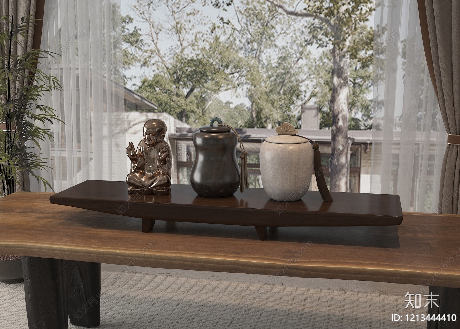 新中式摆件组合3D模型下载【ID:1213444410】