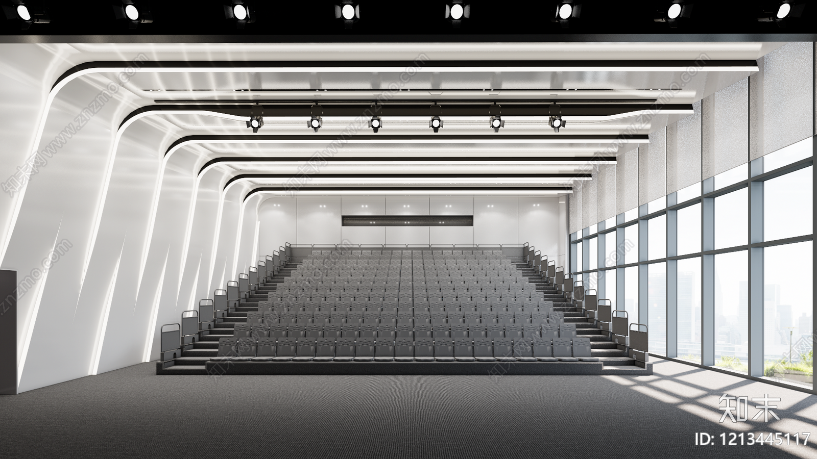 极简主义报告厅SU模型下载【ID:1213445117】