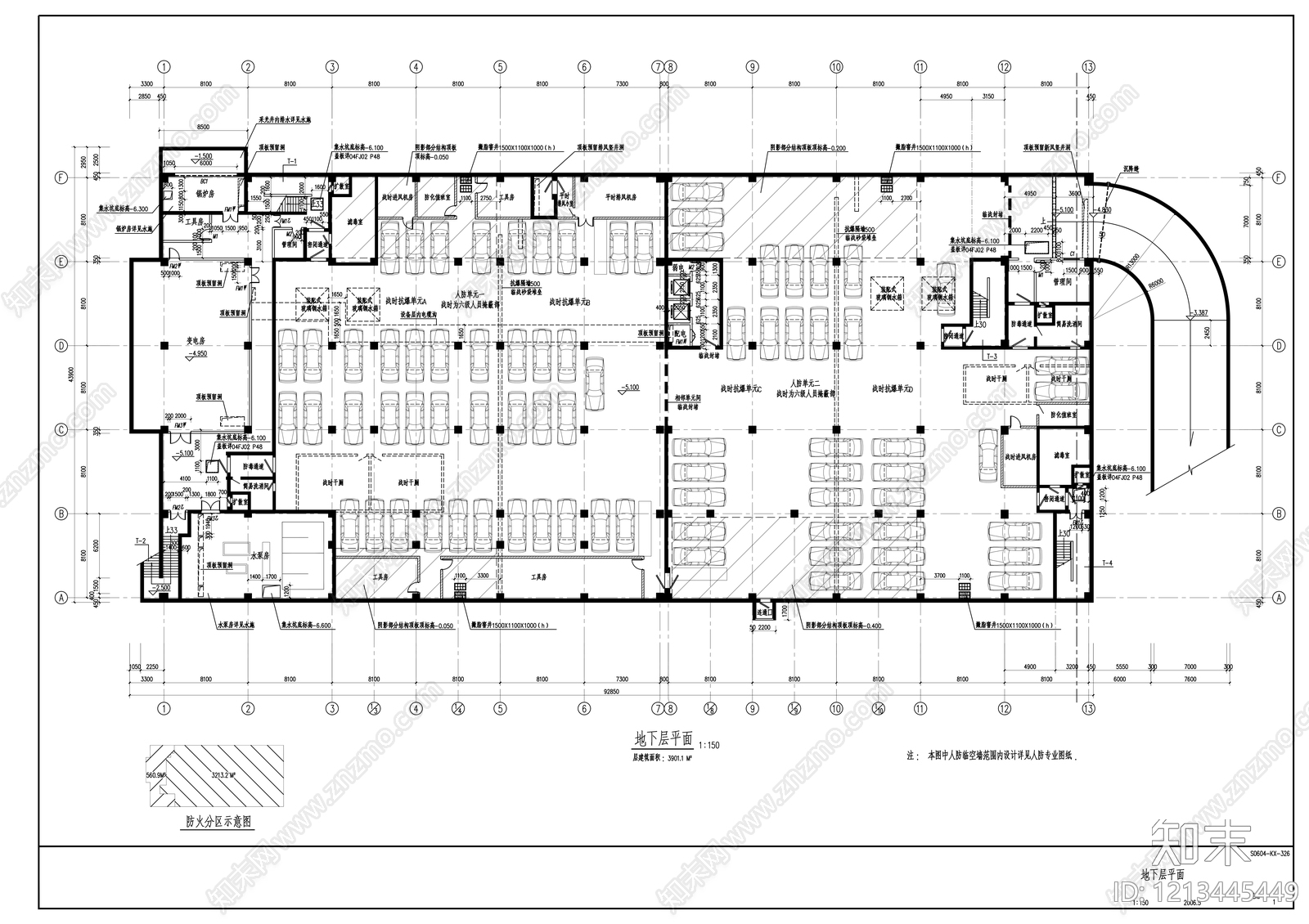 现代办公楼建筑cad施工图下载【ID:1213445449】