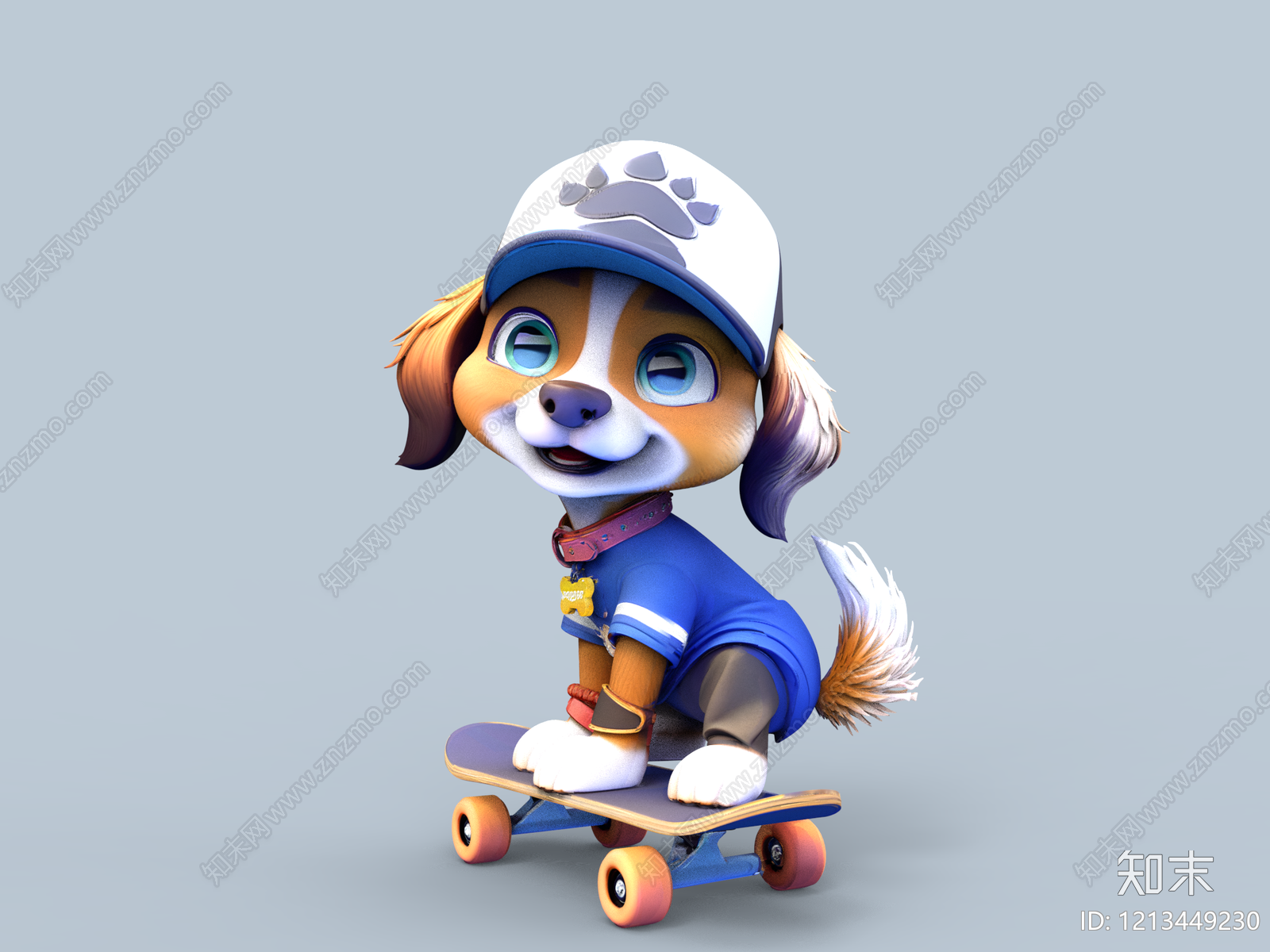 卡通3D风格狗3D模型下载【ID:1213449230】