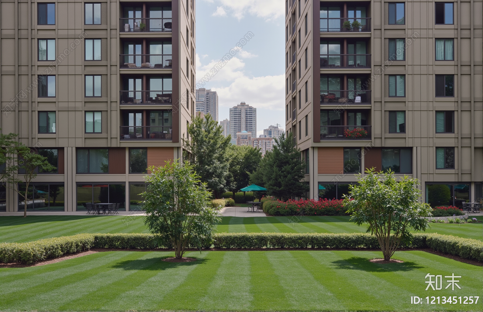 现代小区外景贴图下载【ID:1213451257】