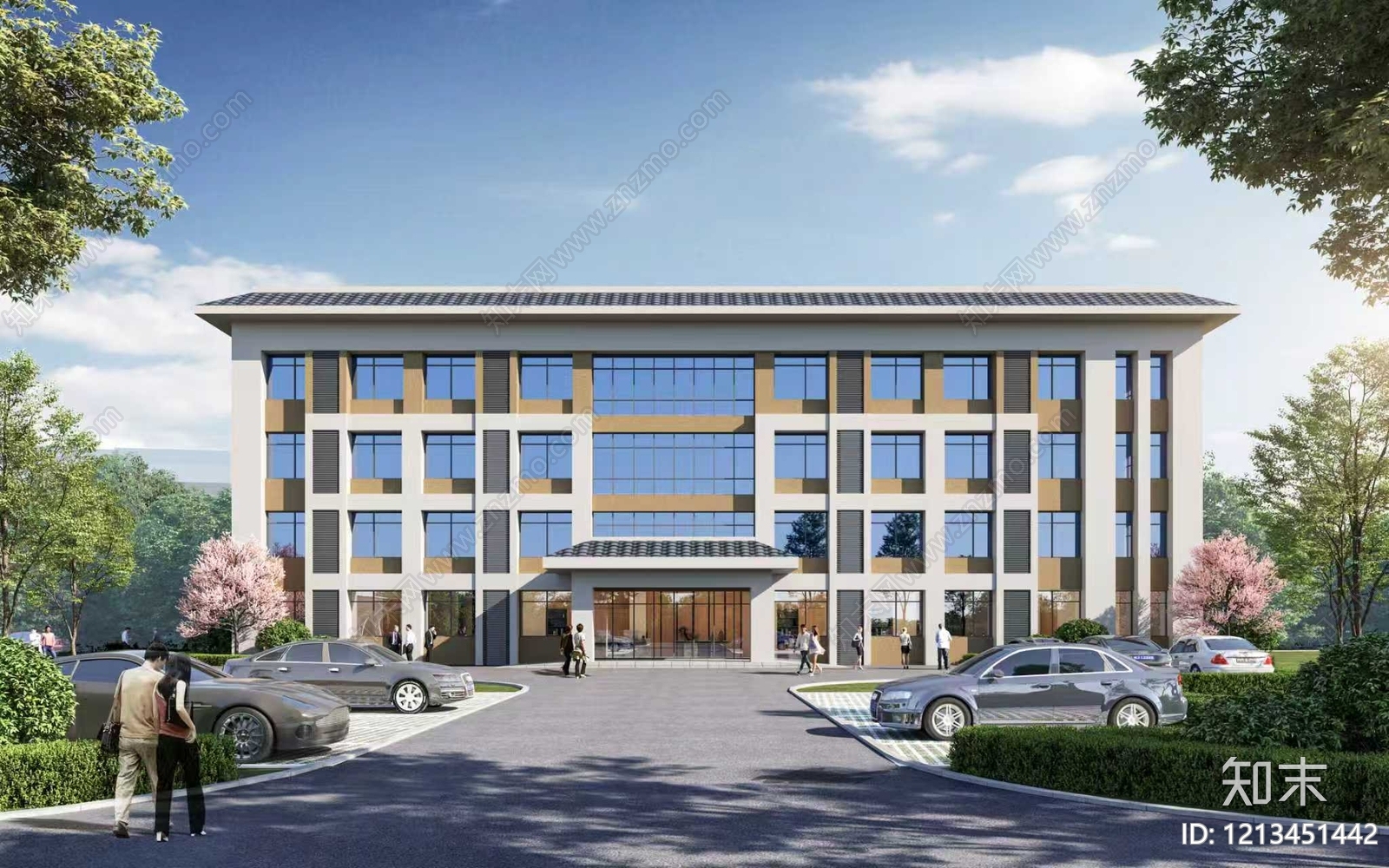 现代简约住宅楼建筑cad施工图下载【ID:1213451442】