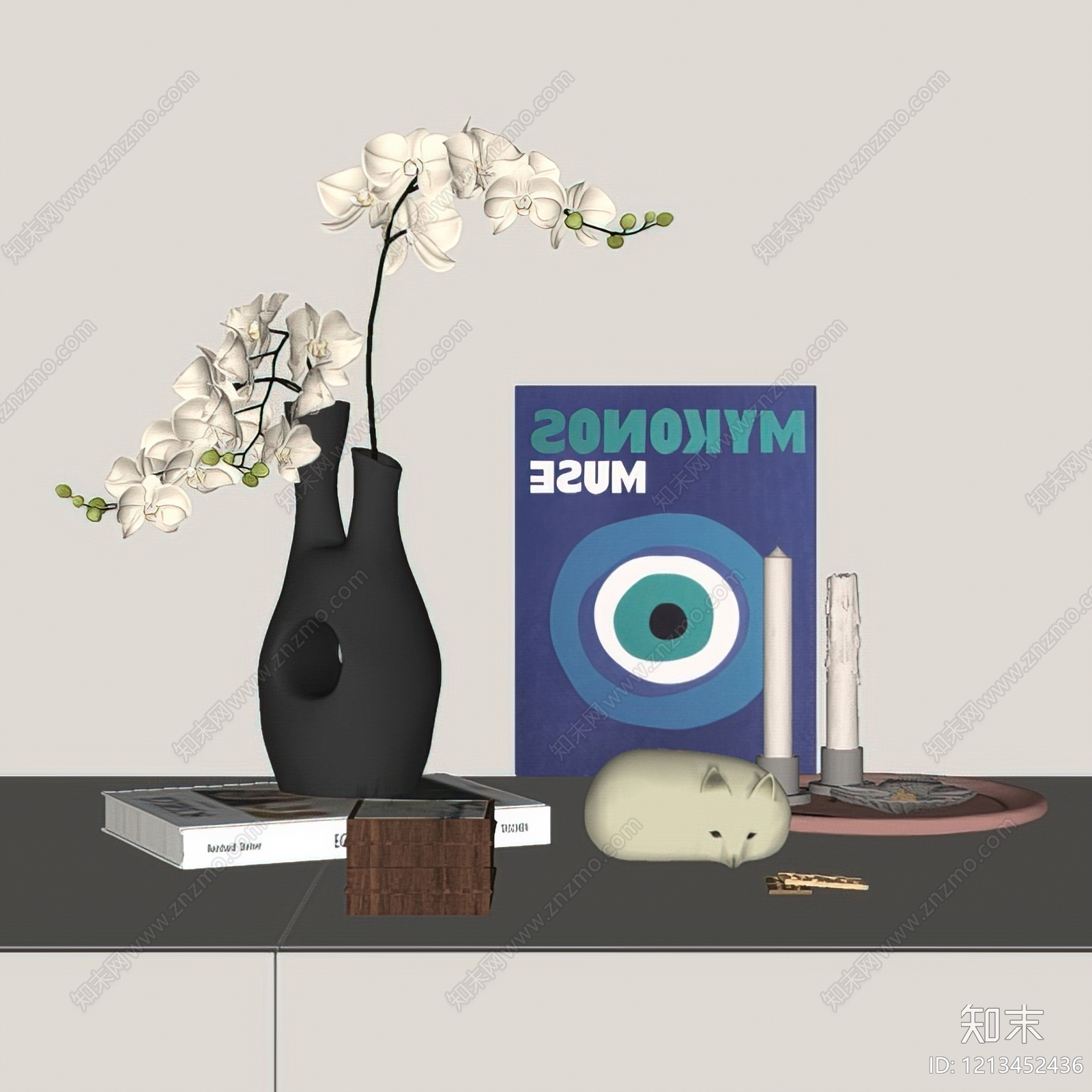 现代简约摆件组合SU模型下载【ID:1213452436】