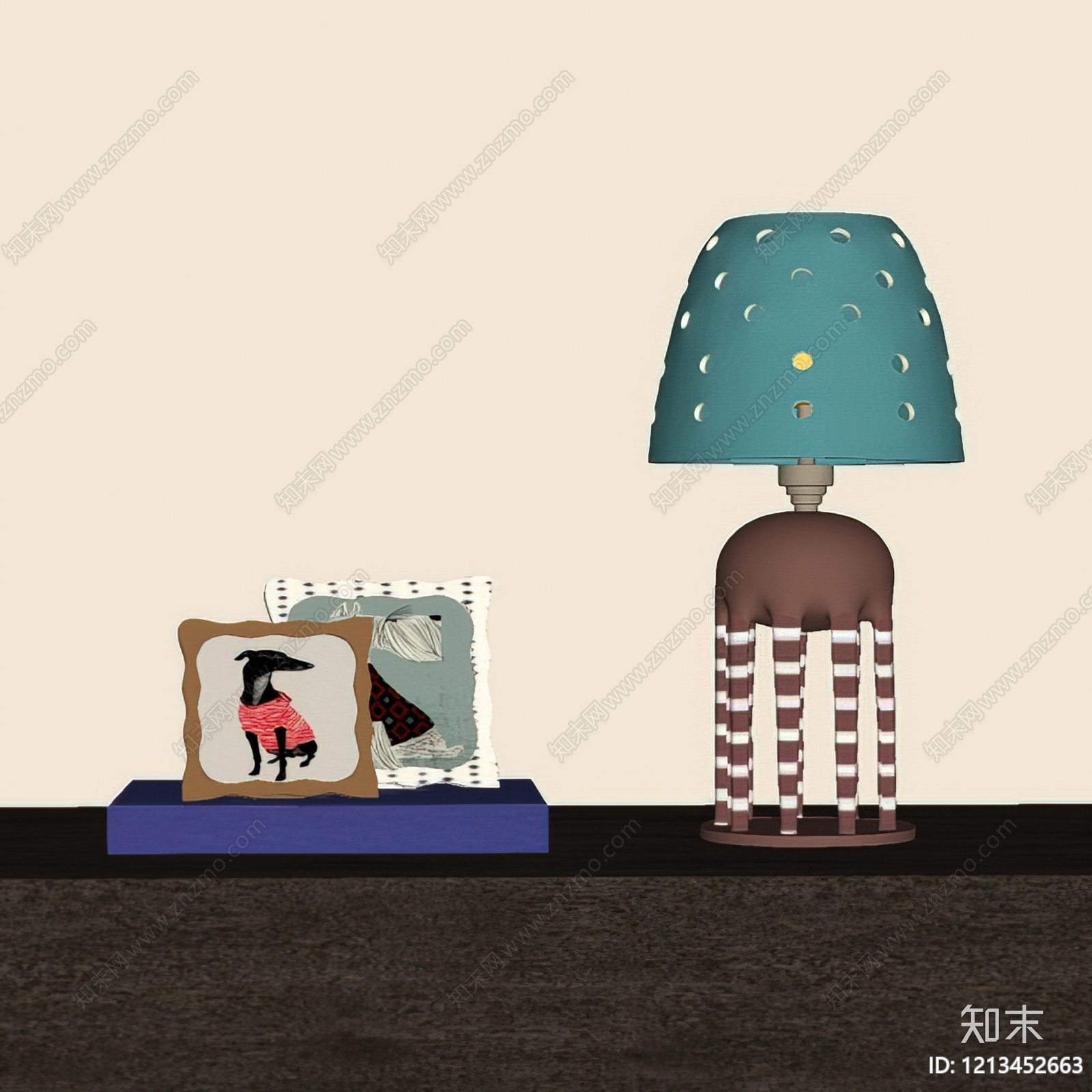 现代台灯SU模型下载【ID:1213452663】