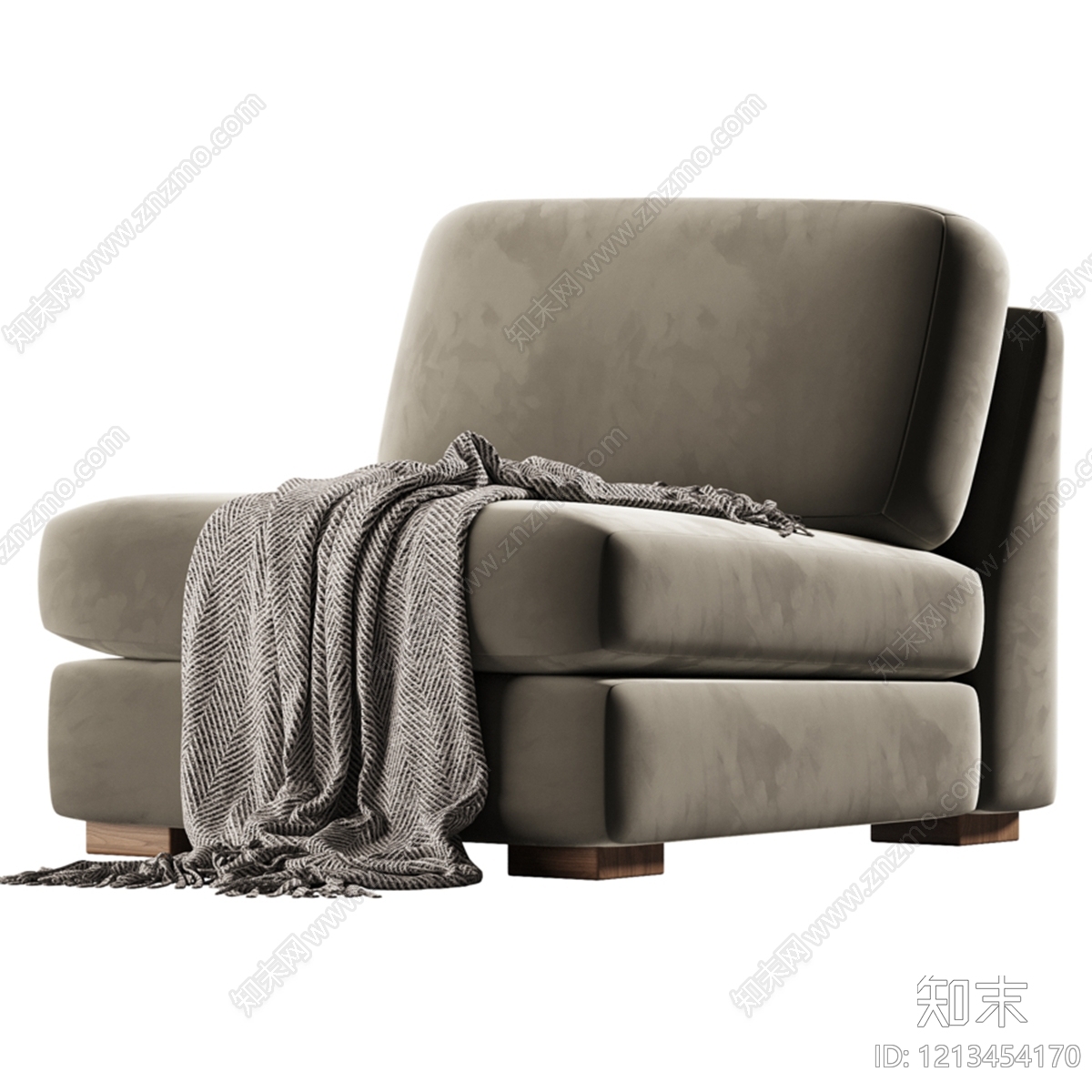 现代简约单人沙发3D模型下载【ID:1213454170】