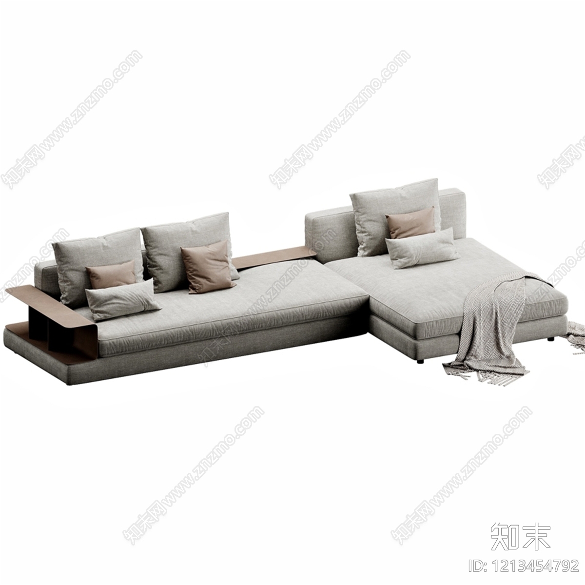 意式极简沙发组合3D模型下载【ID:1213454792】