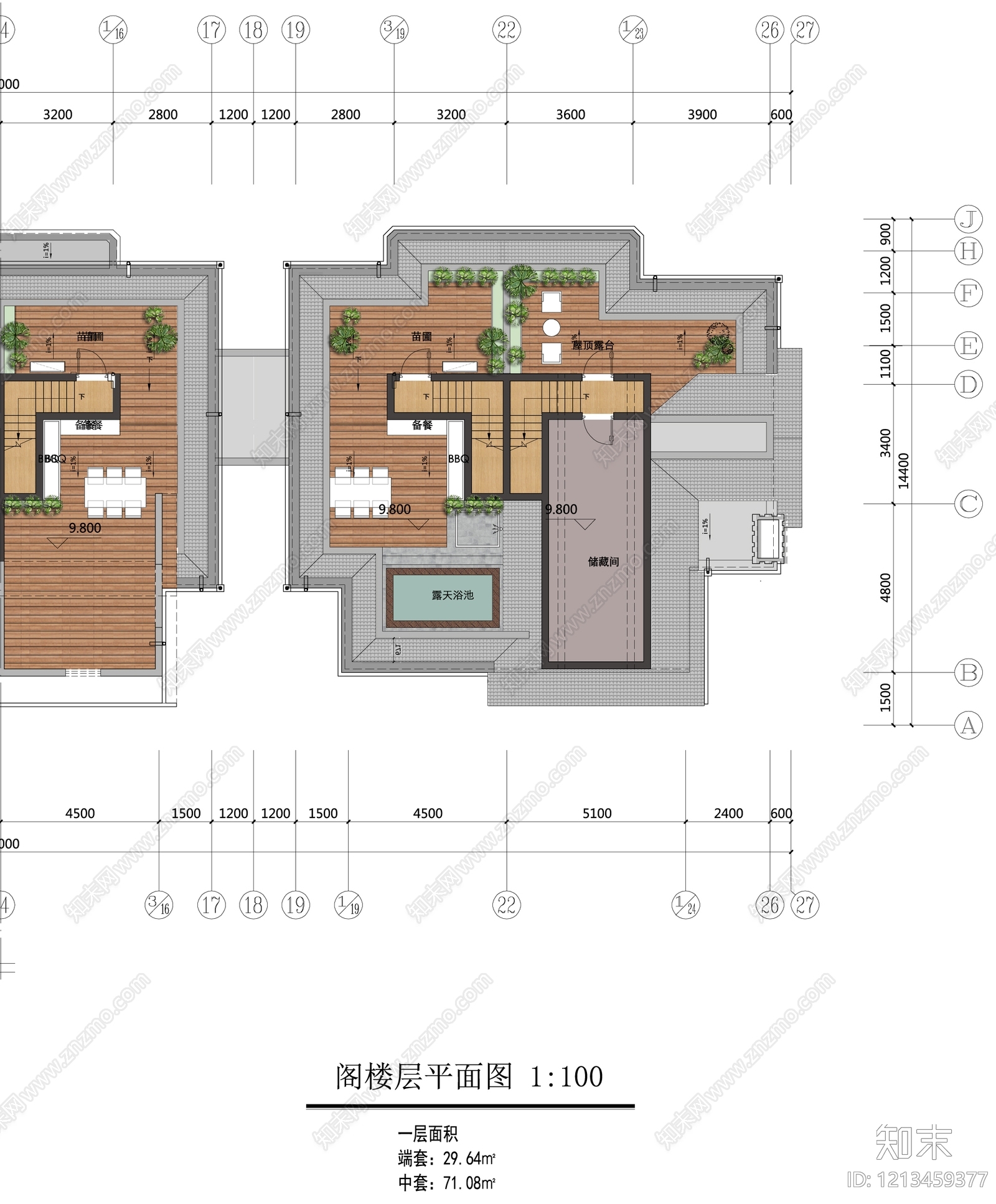 轻奢复古别墅建筑cad施工图下载【ID:1213459377】