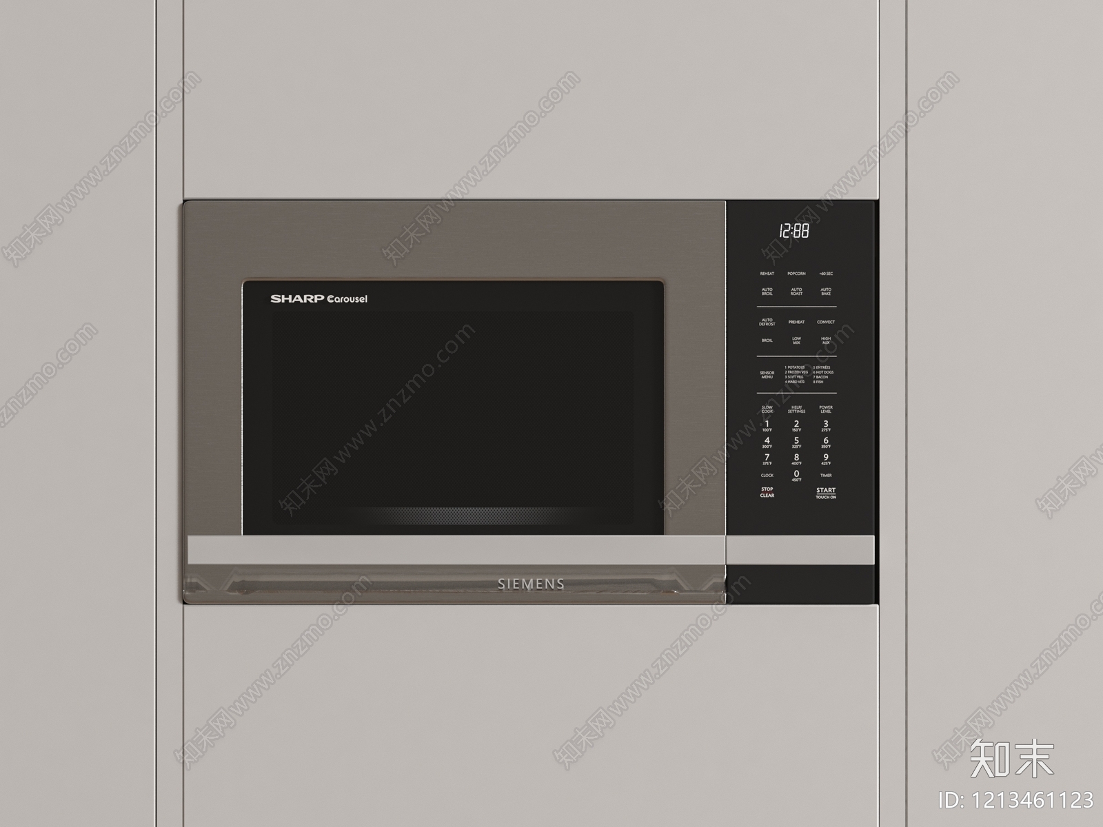 现代简约微波炉SU模型下载【ID:1213461123】
