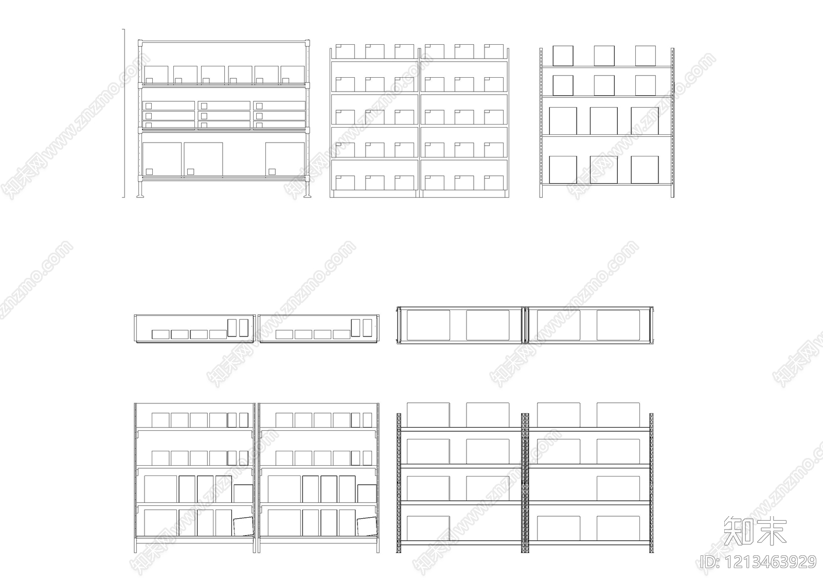 展览展厅家具cad施工图下载【ID:1213463929】