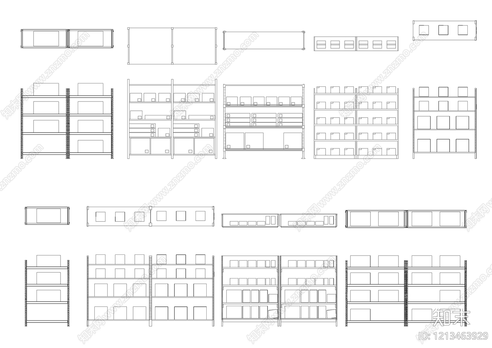 展览展厅家具施工图下载【ID:1213463929】