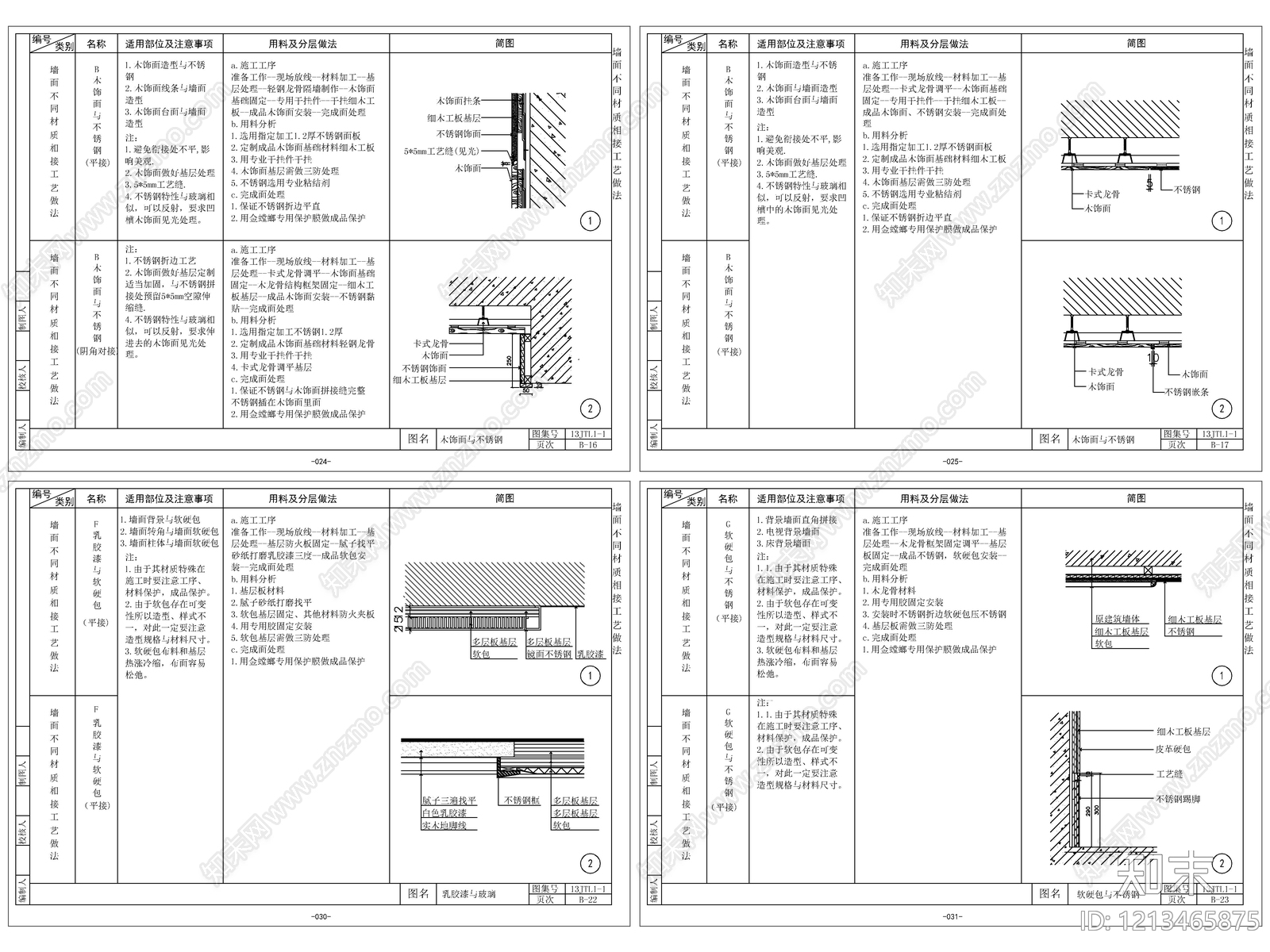 2026最新超全墙面节点图cad施工图下载【ID:1213465875】