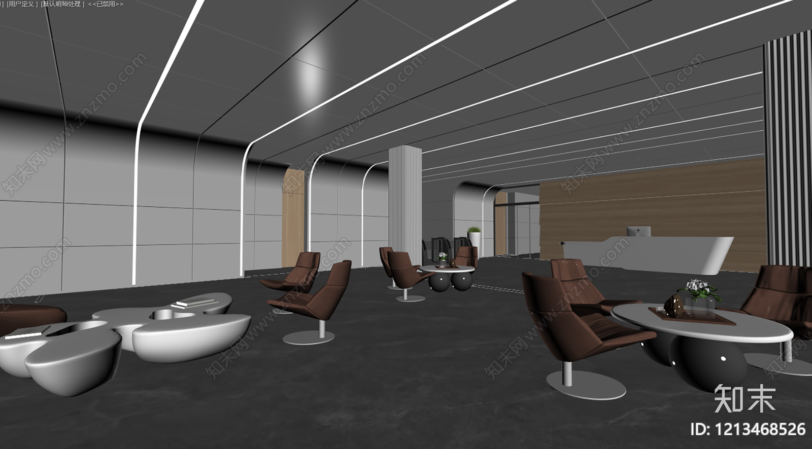 极简主义办公大厅3D模型下载【ID:1213468526】
