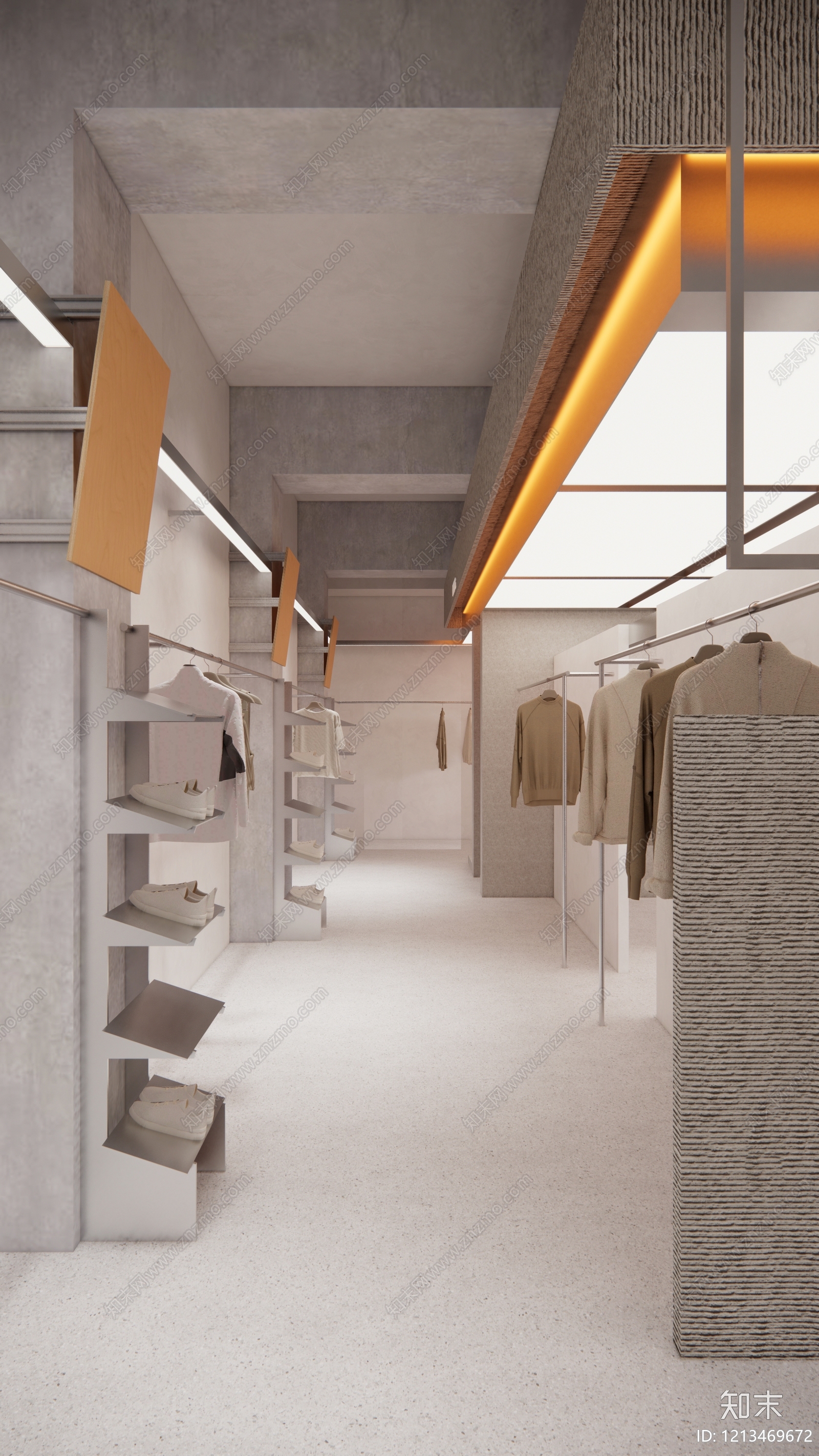极简服装店SU模型下载【ID:1213469672】