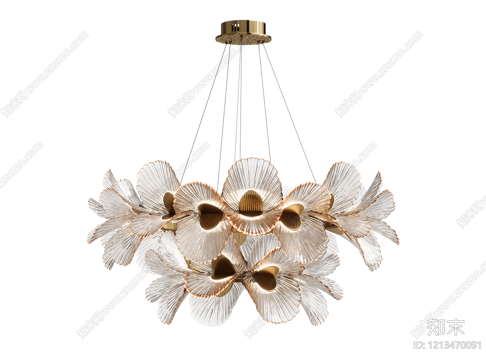 意式轻奢水晶吊灯3D模型下载【ID:1213470091】