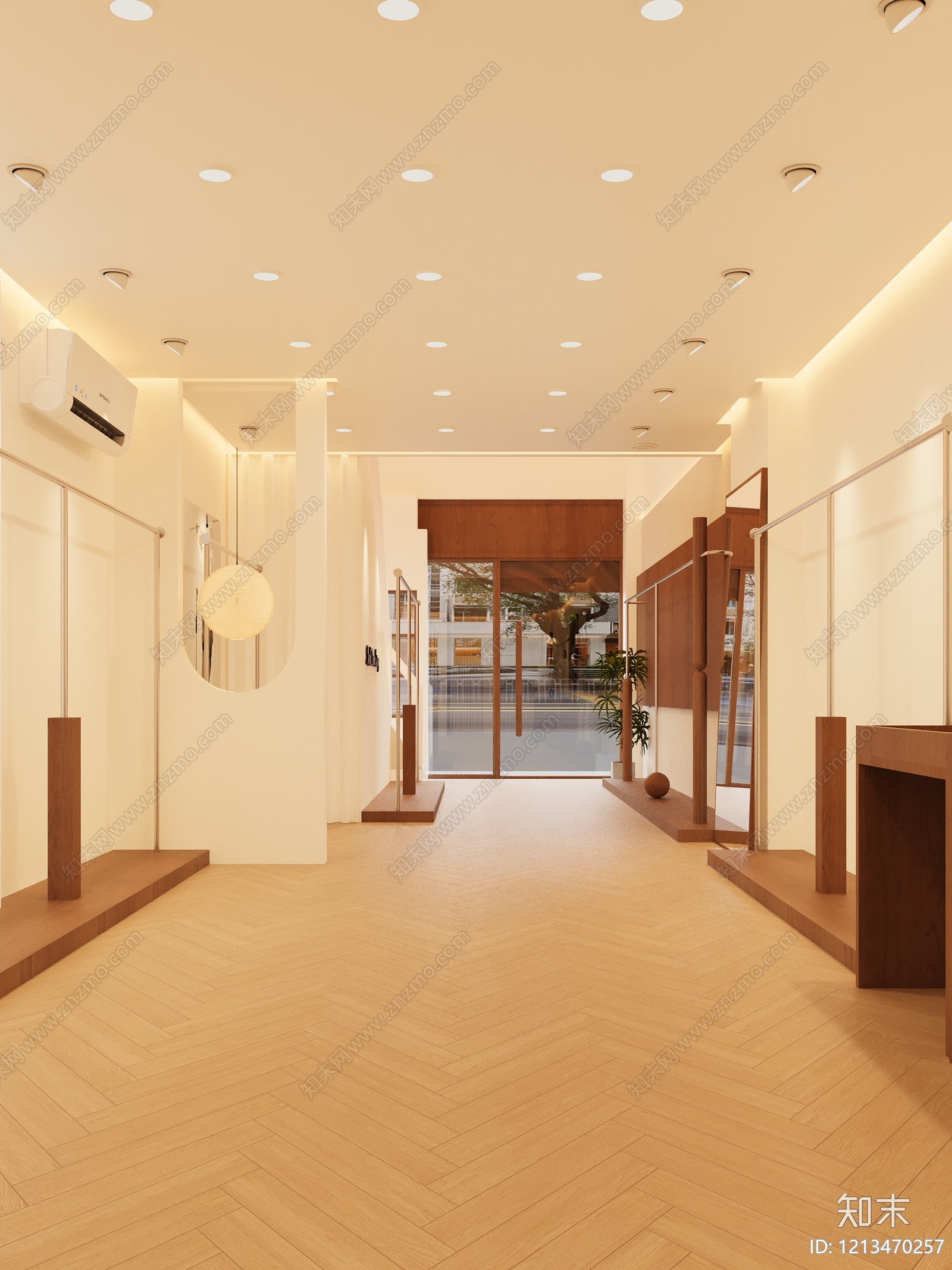 奶油风服装店3D模型下载【ID:1213470257】