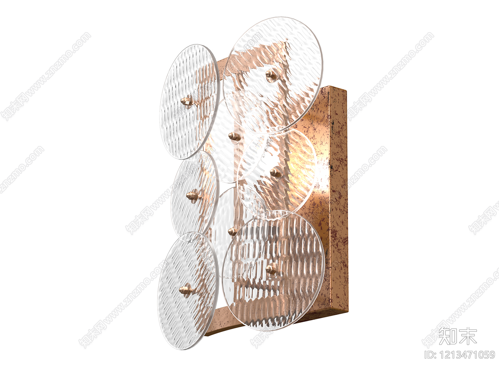 现代轻奢水晶壁灯3D模型下载【ID:1213471059】