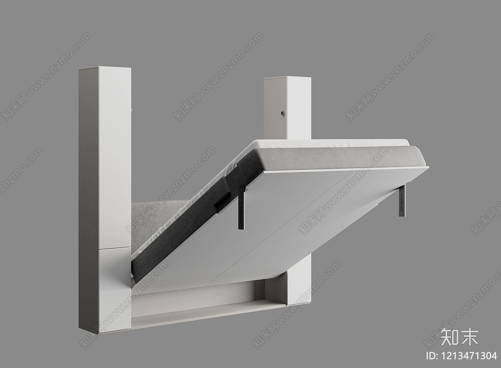 极简沙发床3D模型下载【ID:1213471304】