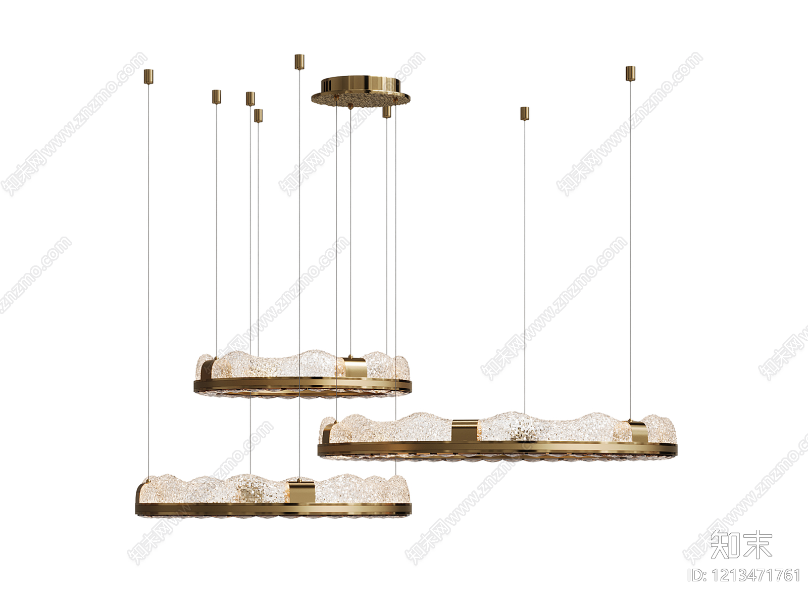 意式轻奢水晶吊灯3D模型下载【ID:1213471761】