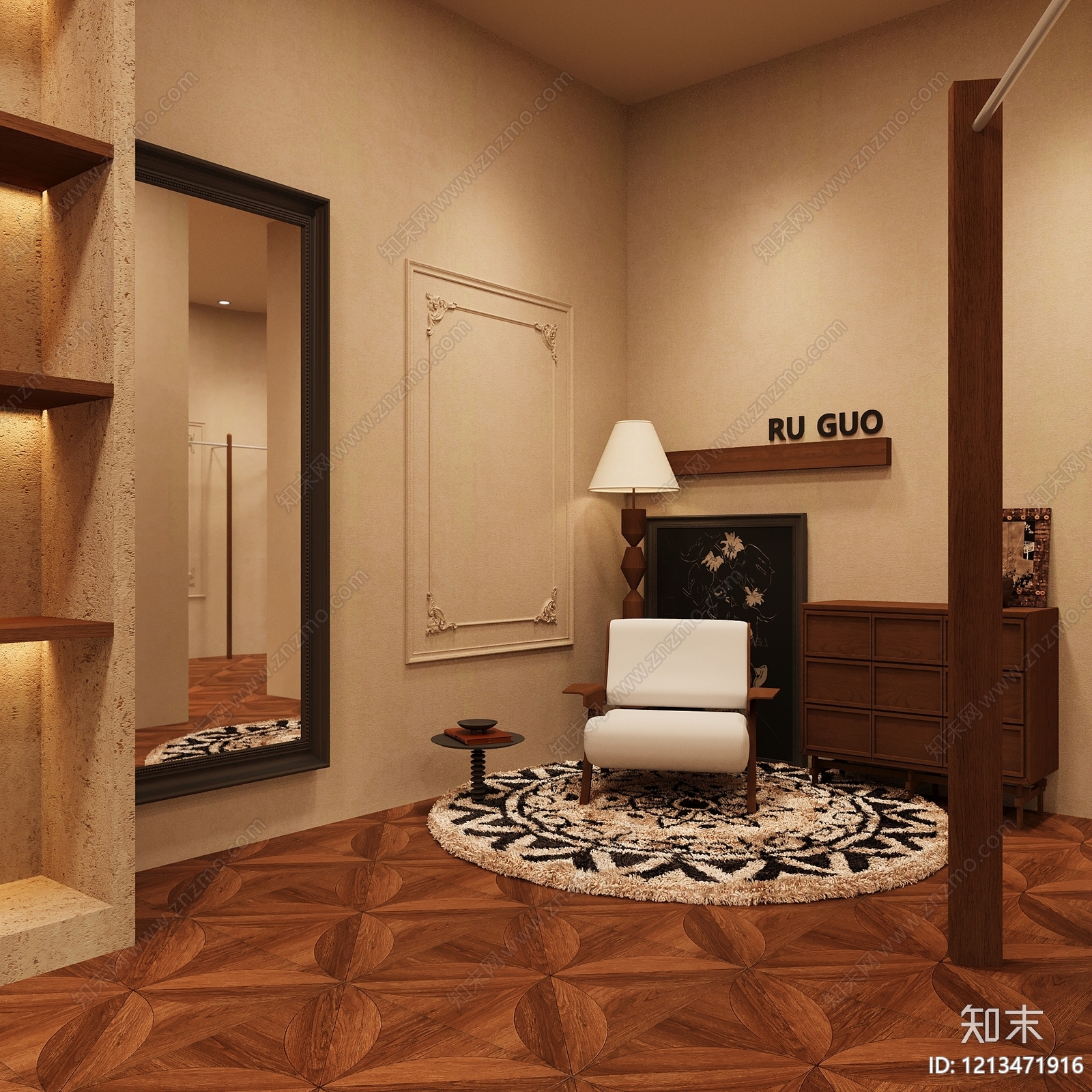 中古风服装店3D模型下载【ID:1213471916】