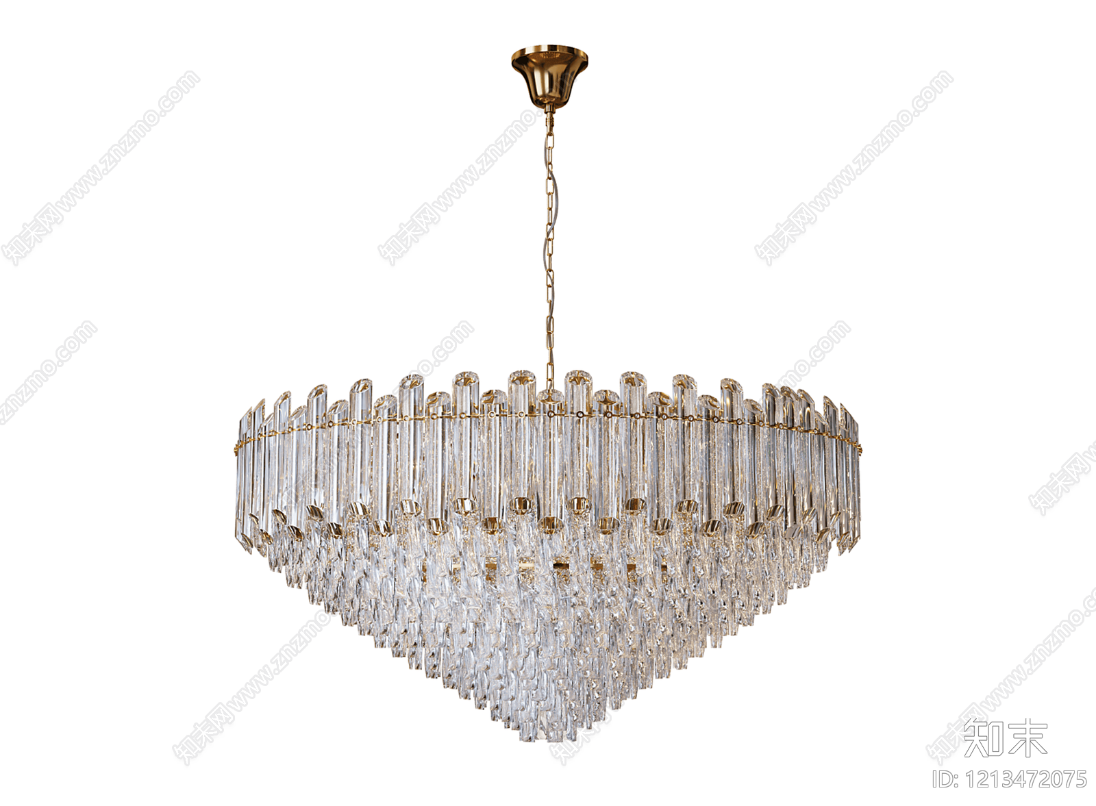 意式轻奢水晶吊灯3D模型下载【ID:1213472075】