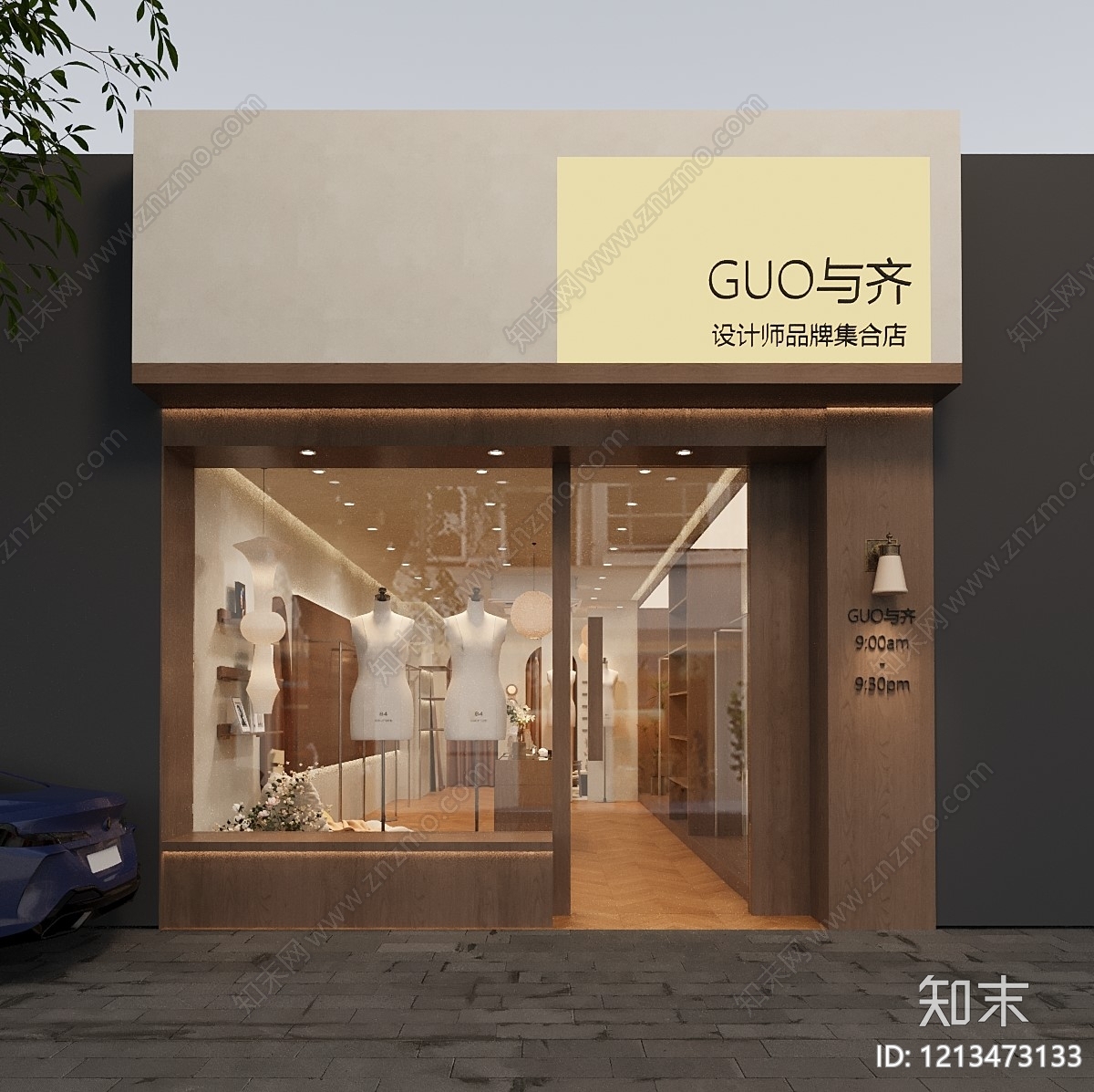 奶油风服装店3D模型下载【ID:1213473133】