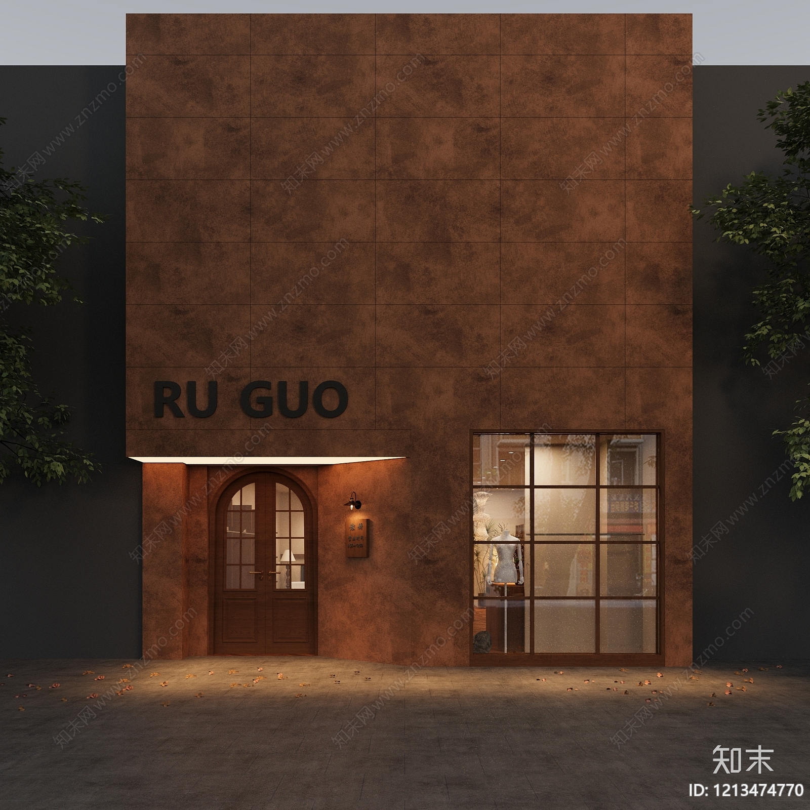 中古风服装店3D模型下载【ID:1213474770】