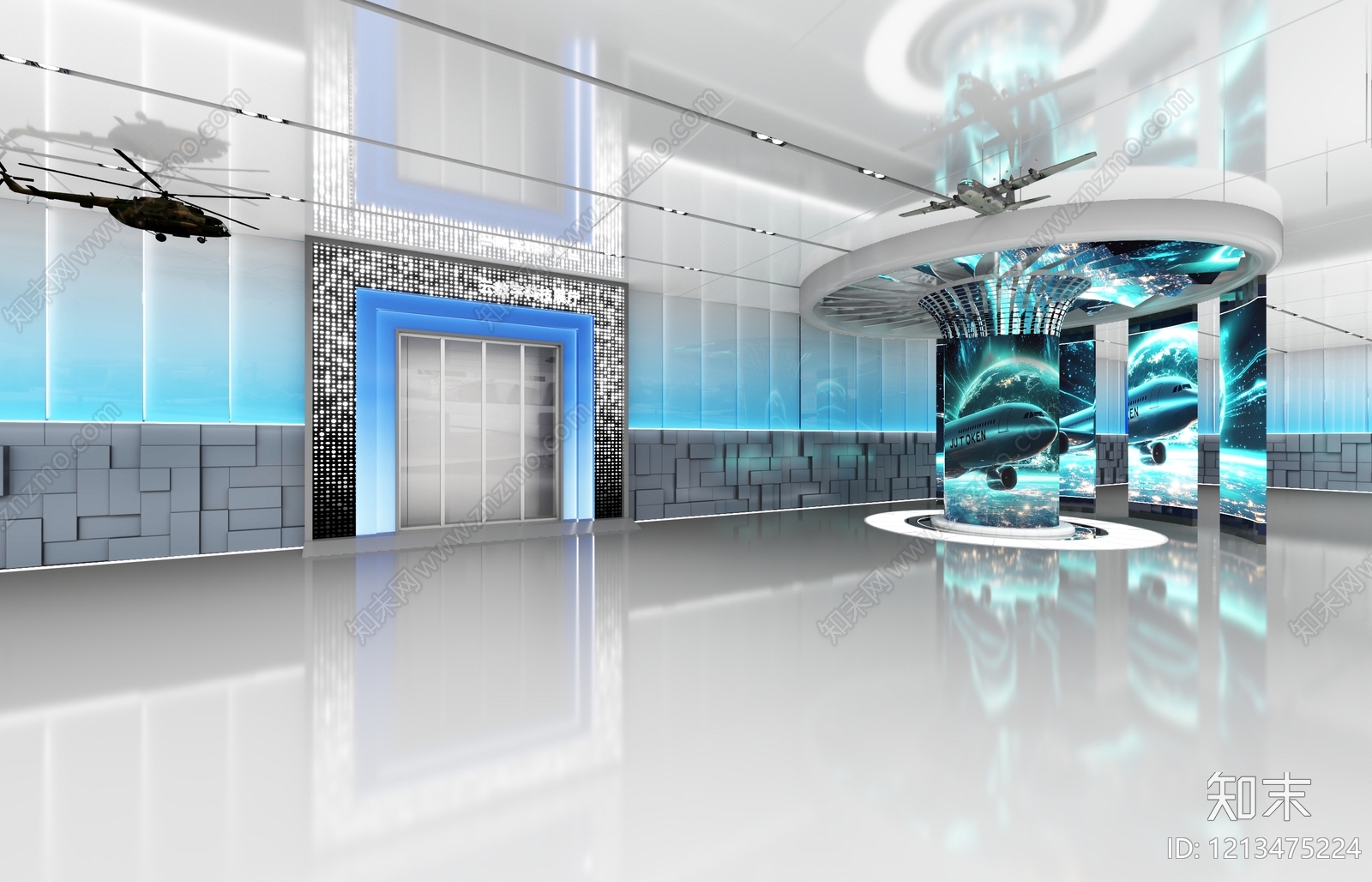 科技未来风科技展厅3D模型下载【ID:1213475224】
