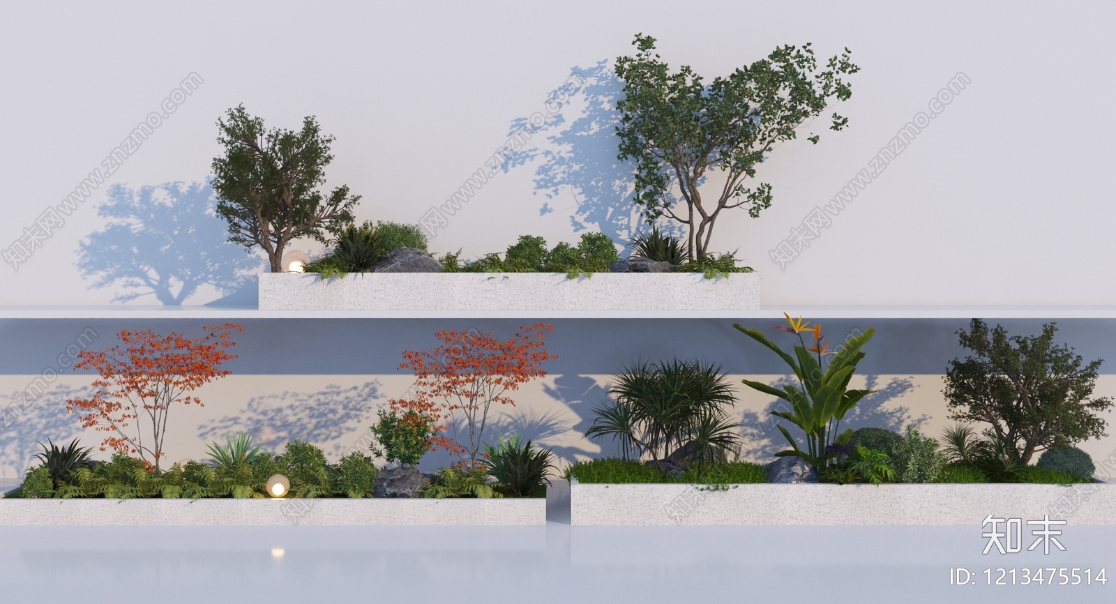 现代简约树池3D模型下载【ID:1213475514】