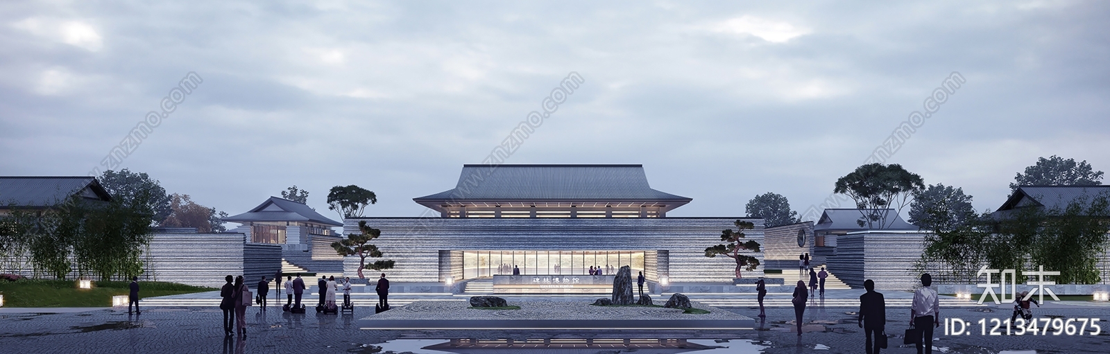 新中式博物馆3D模型下载【ID:1213479675】
