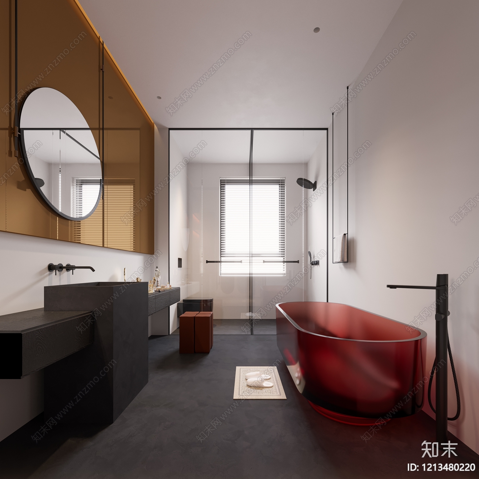 现代极简卫生间3D模型下载【ID:1213480220】