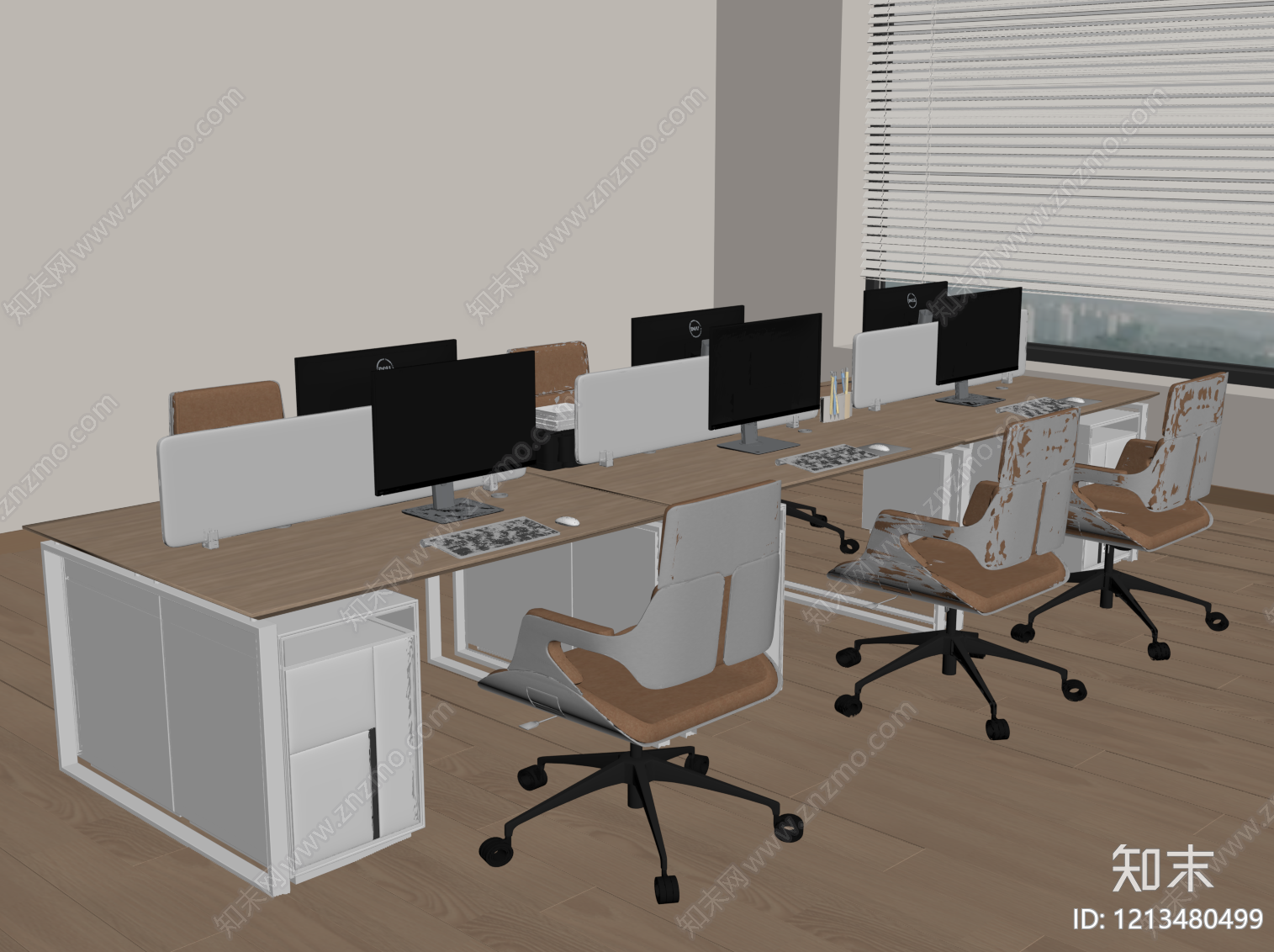 现代办公桌椅SU模型下载【ID:1213480499】
