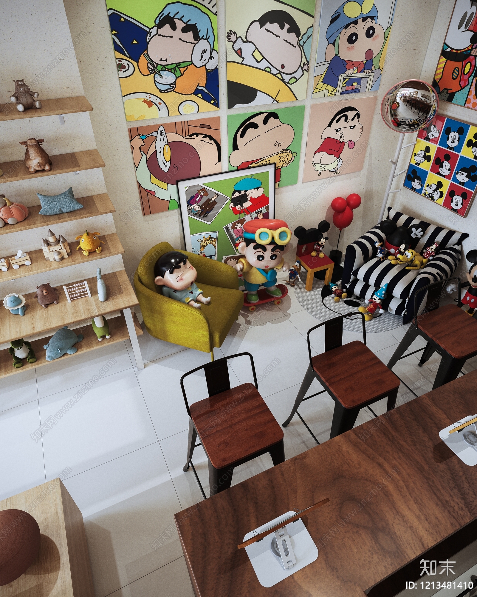 潮玩主题风玩具礼品店3D模型下载【ID:1213481410】