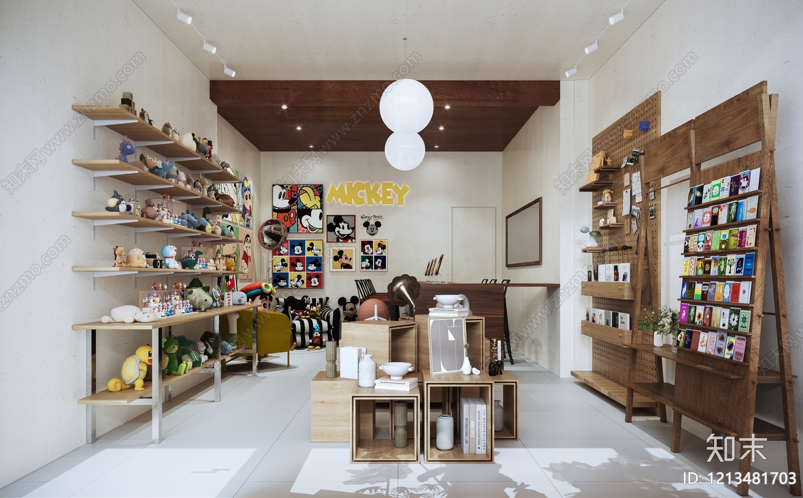 奶油风玩具礼品店3D模型下载【ID:1213481703】