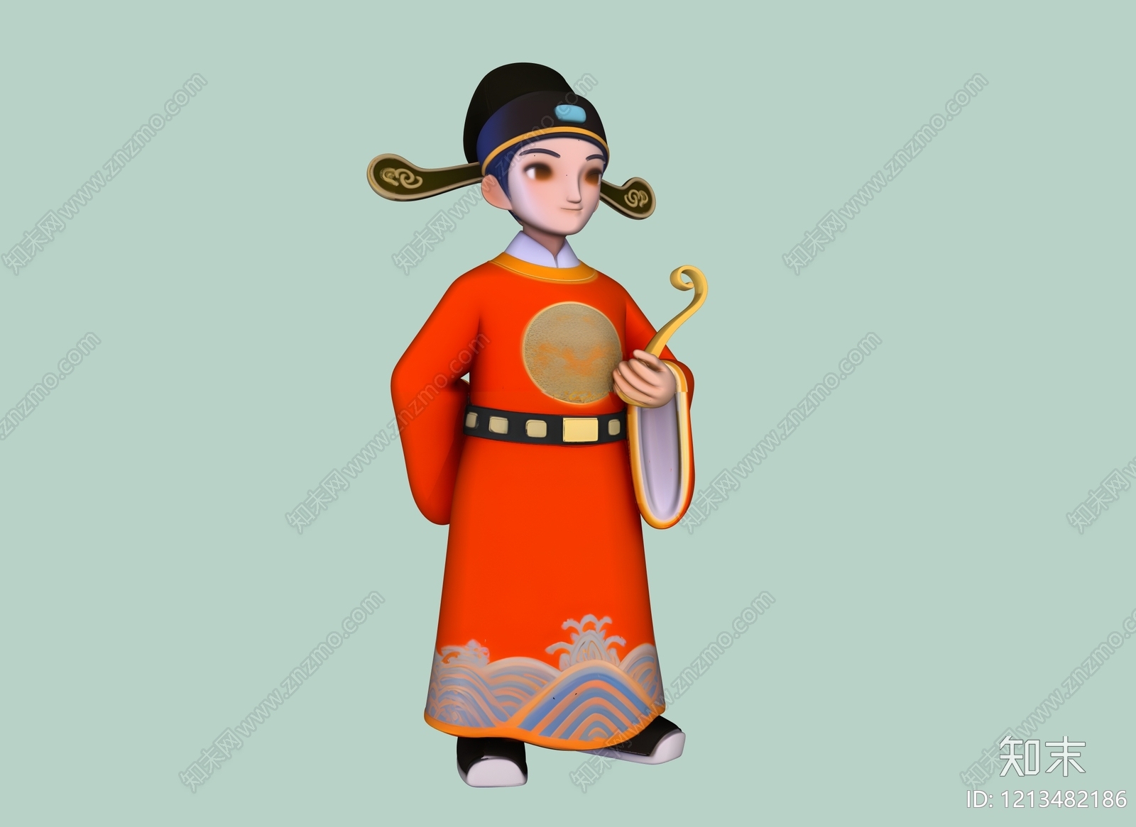 新中式虚拟人物SU模型下载【ID:1213482186】