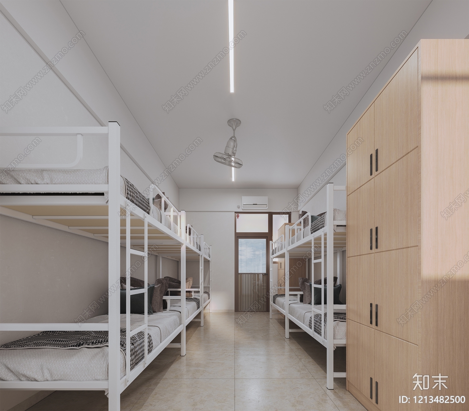 现代简约学生宿舍3D模型下载【ID:1213482500】