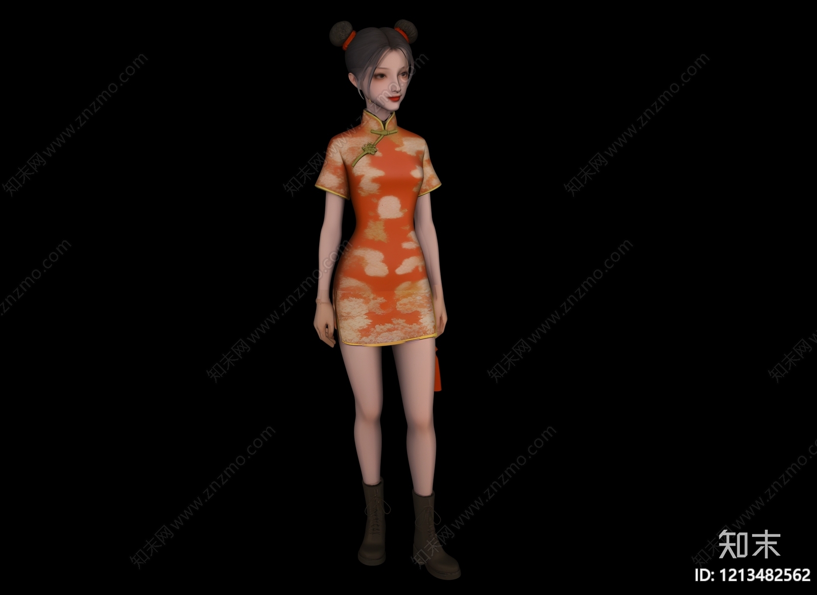 新中式虚拟人物SU模型下载【ID:1213482562】