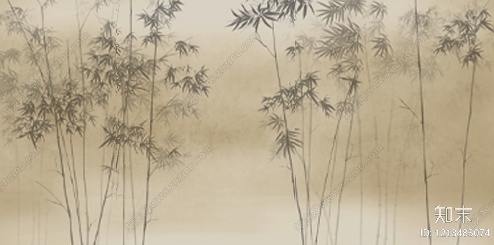 原木侘寂壁画贴图下载【ID:1213483074】