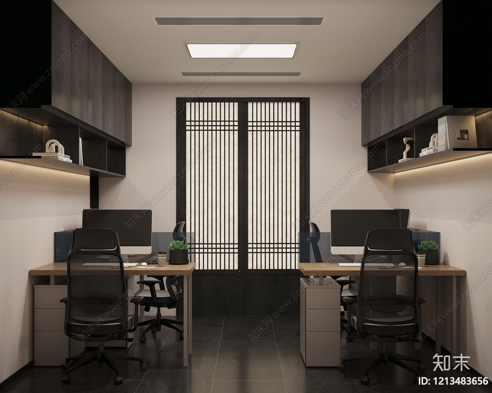 新中式办公室3D模型下载【ID:1213483656】