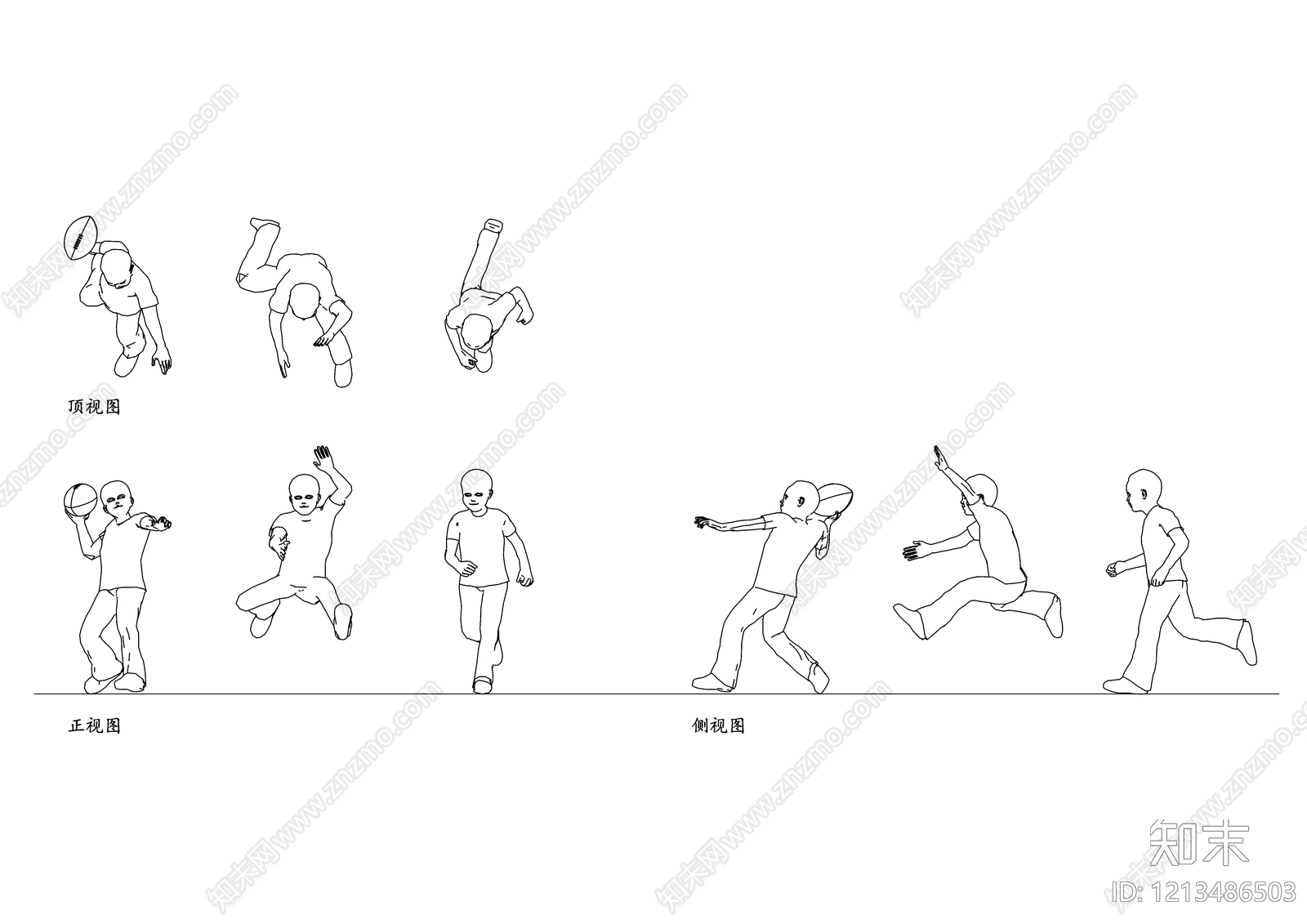 人物三视图施工图下载【ID:1213486503】