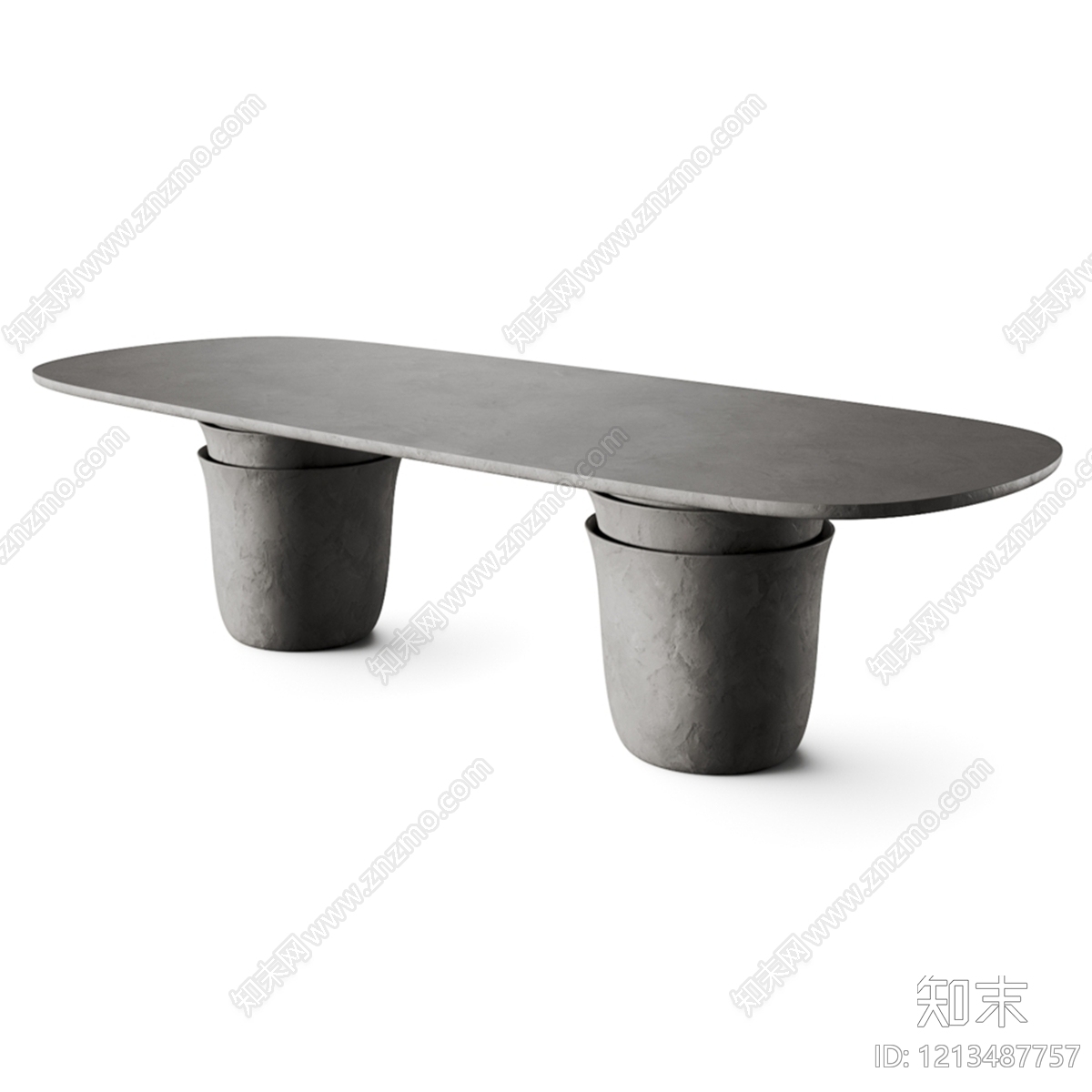 侘寂餐桌3D模型下载【ID:1213487757】
