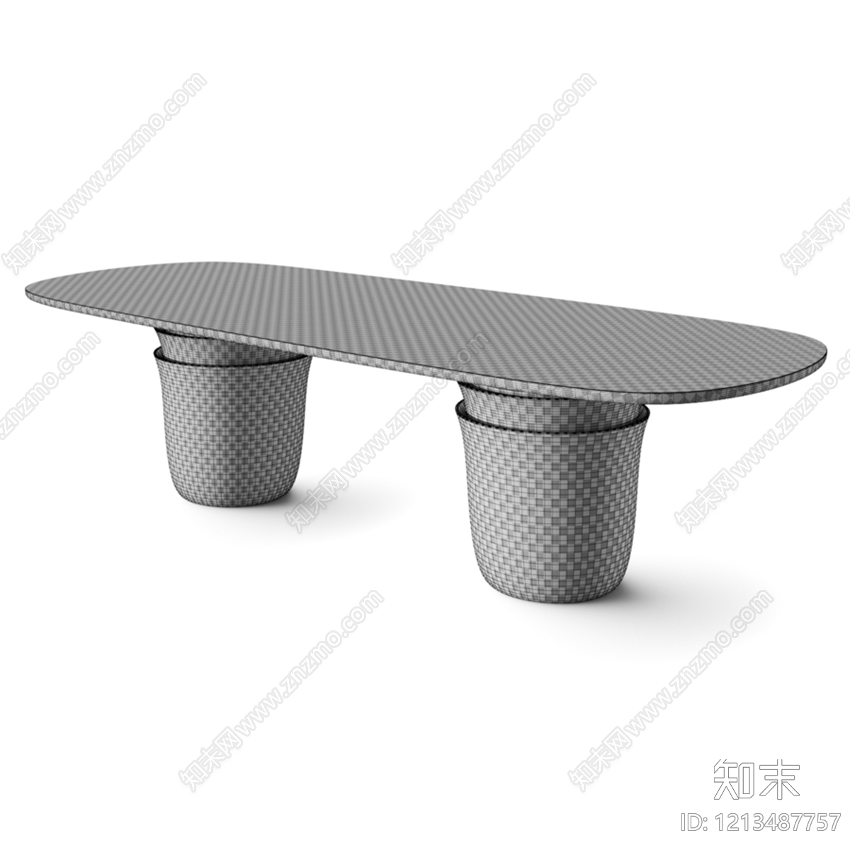 侘寂餐桌3D模型下载【ID:1213487757】