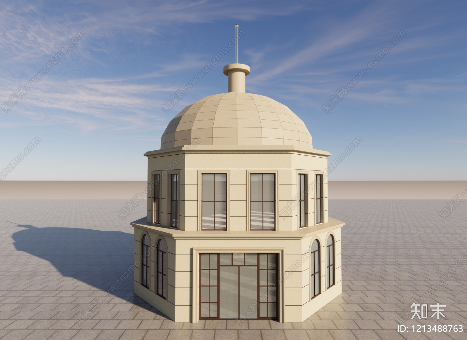 欧式其他商业建筑SU模型下载【ID:1213488763】