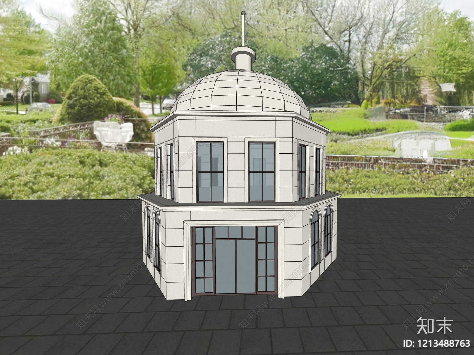 欧式其他商业建筑SU模型下载【ID:1213488763】