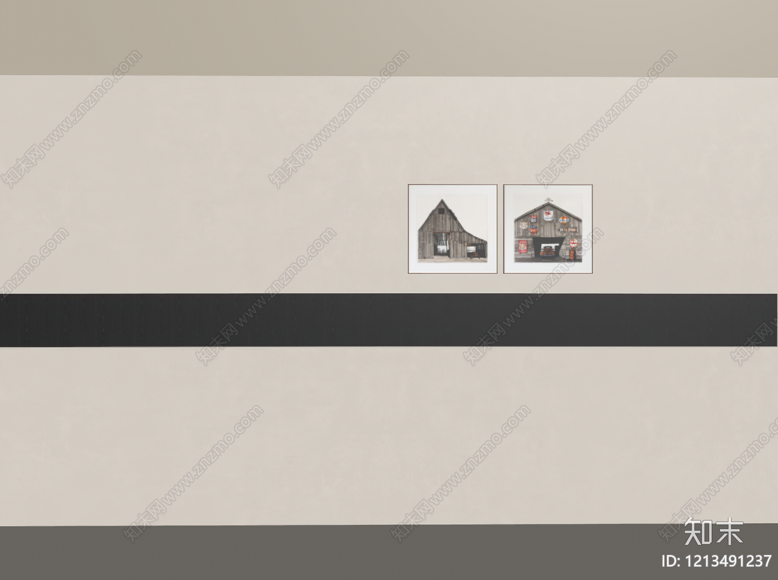 极简背景墙SU模型下载【ID:1213491237】
