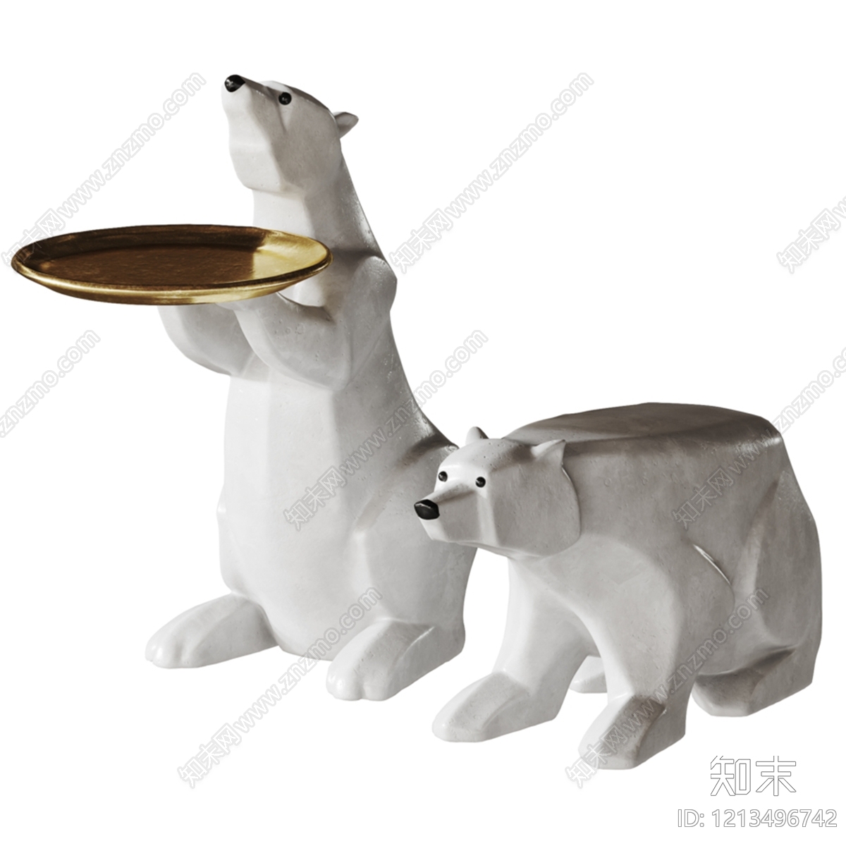 现代简约雕塑摆件3D模型下载【ID:1213496742】