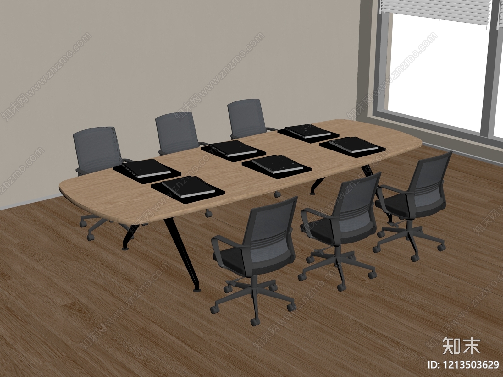 现代简约会议桌SU模型下载【ID:1213503629】