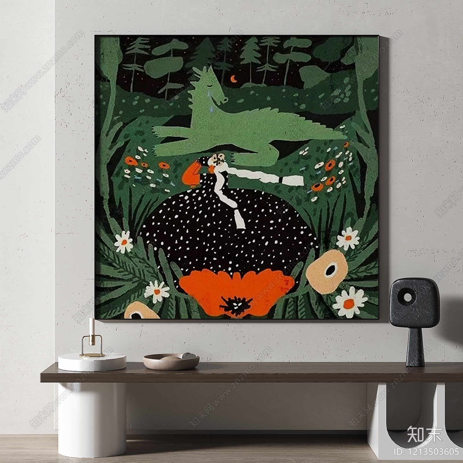 北欧儿童挂画3D模型下载【ID:1213503605】