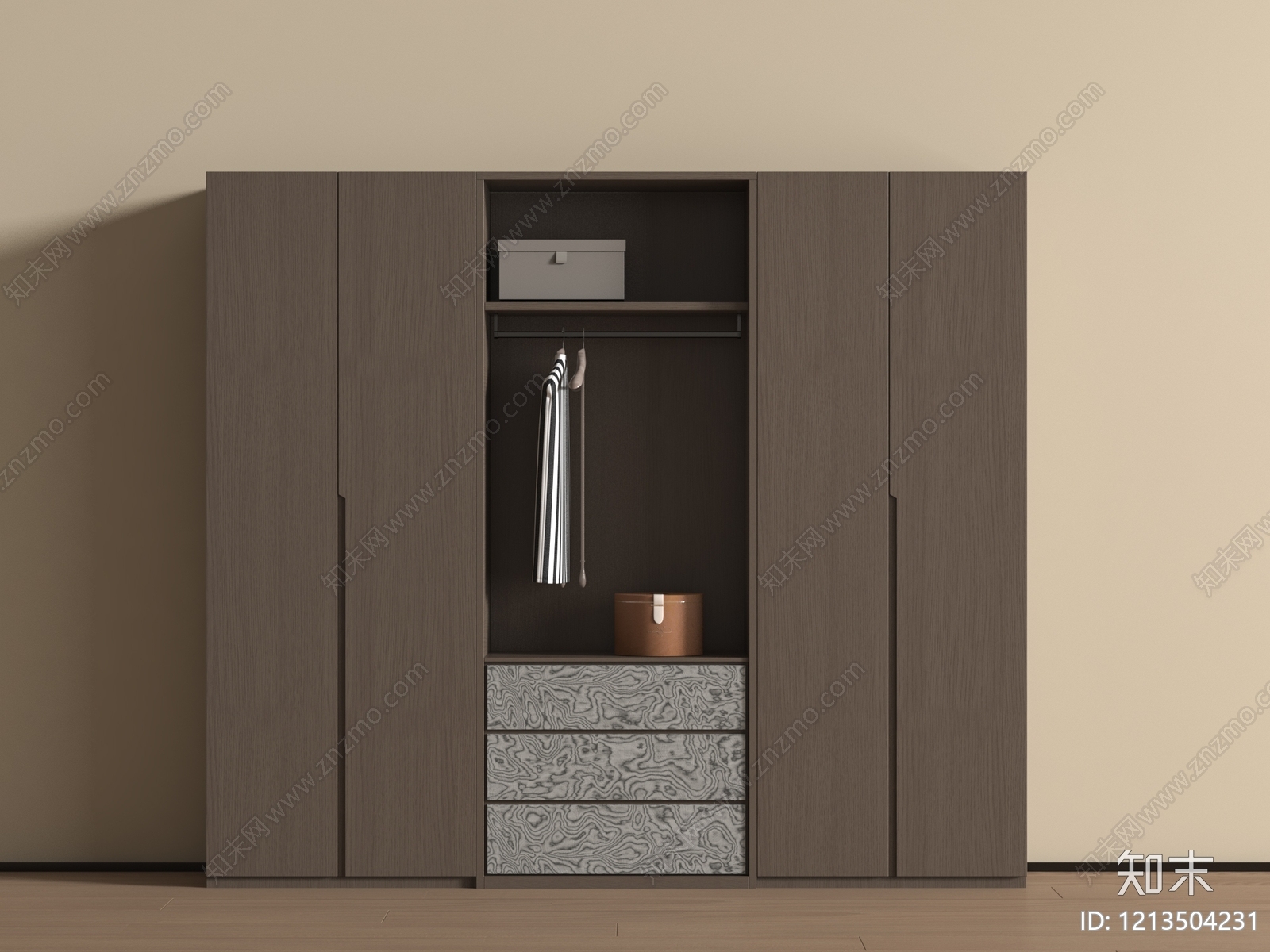 现代简约衣柜SU模型下载【ID:1213504231】